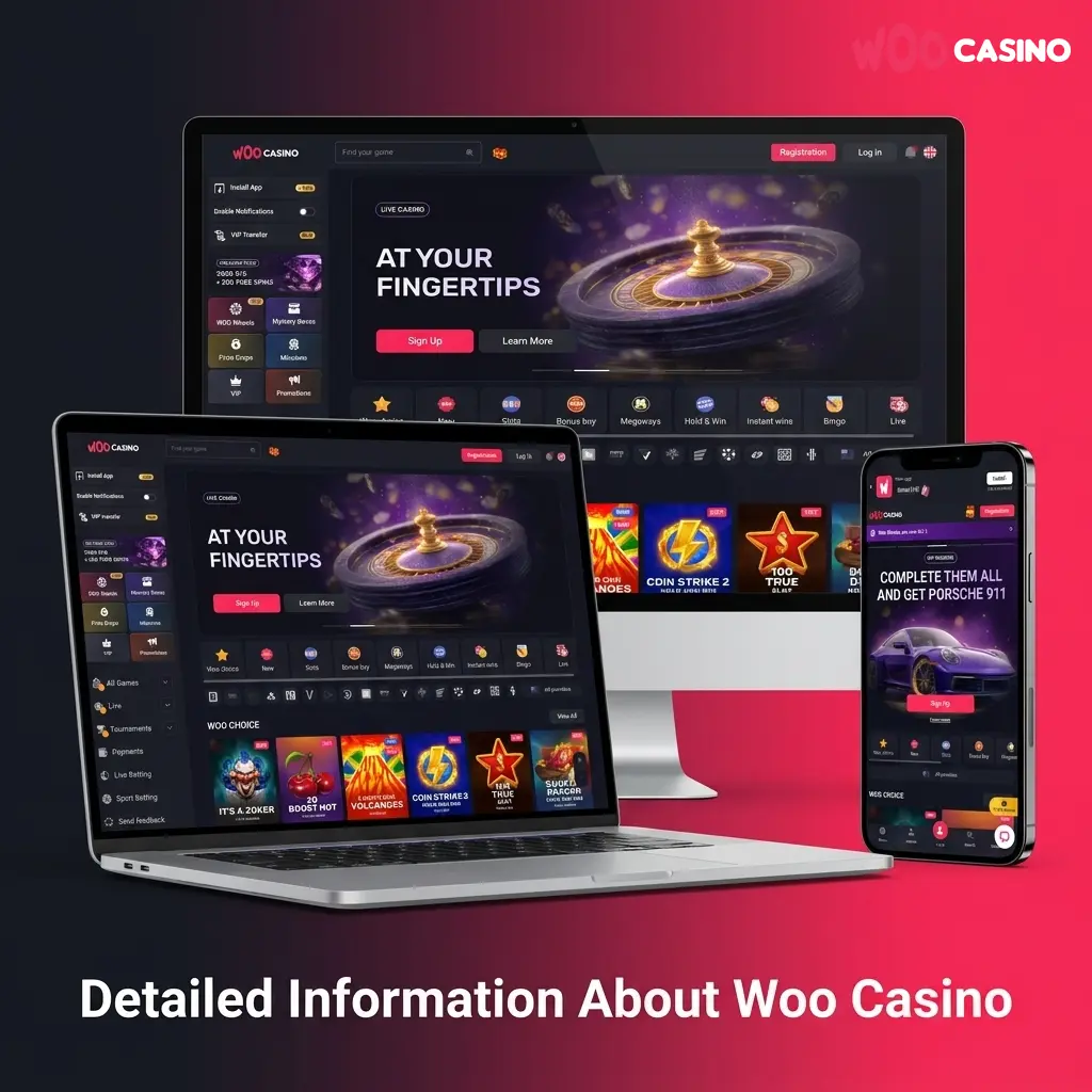 Woo Casino online gaming platform for Australian players featuring sports betting, casino games, and mobile app security