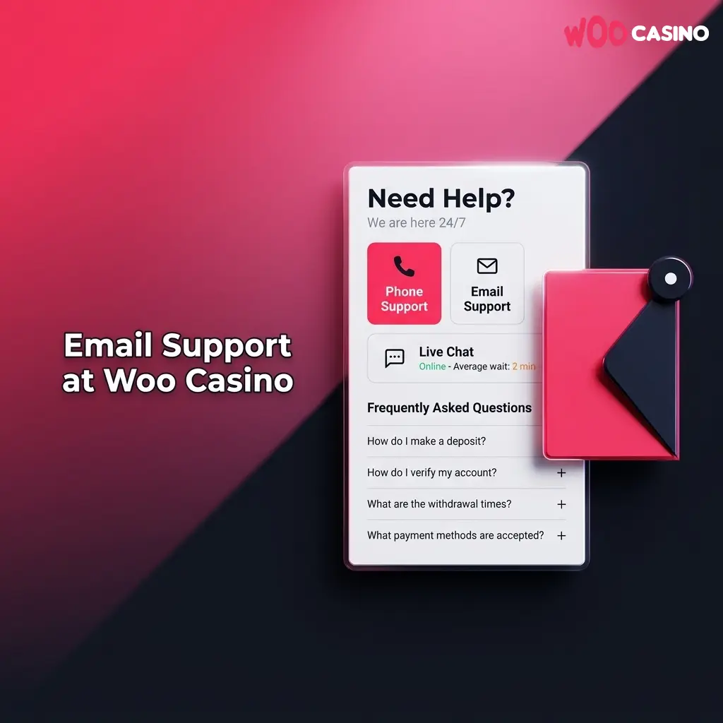 Woo Casino email support contact details for submitting queries, complaints, and documents to support@woocasino.com