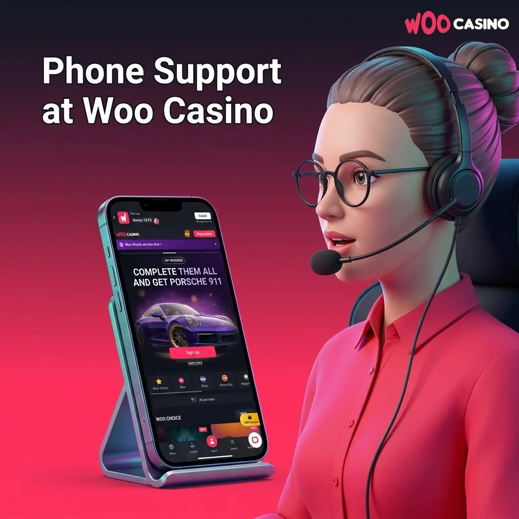 Woo Casino phone support unavailable; players advised to use 24/7 live chat or email for customer service assistance.