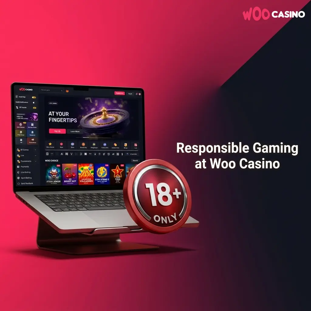 Woo Casino responsible gaming tools including deposit limits, self-exclusion, and support links for Australian players