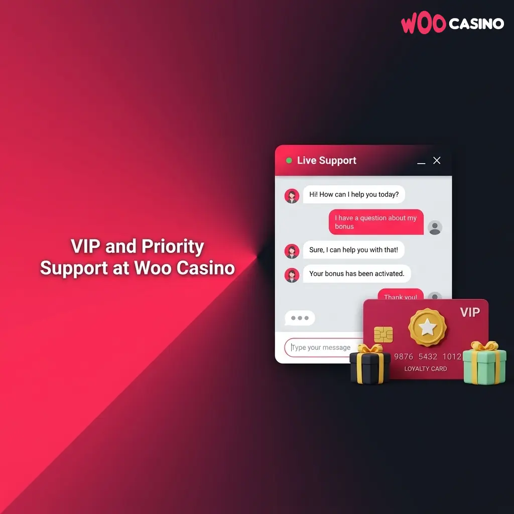 Woo Casino VIP and priority support tiers offering faster response times and dedicated account manager assistance
